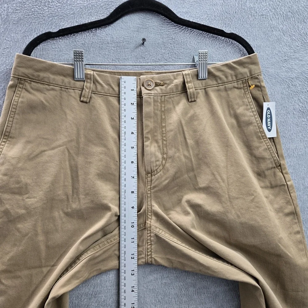 Old Navy Men Pants 32X30 Brown Chino‎ Twill Athletic Taper Button 28
